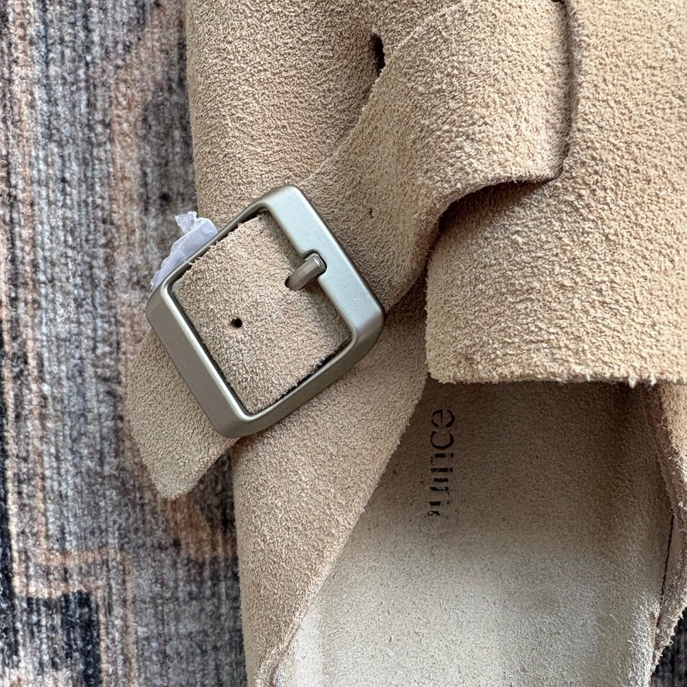 Suede Slip-On Buckle Clogs - Picture 4 of 4